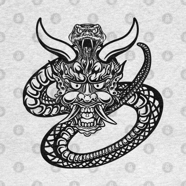 Hannya Mask Snake by Excela Studio